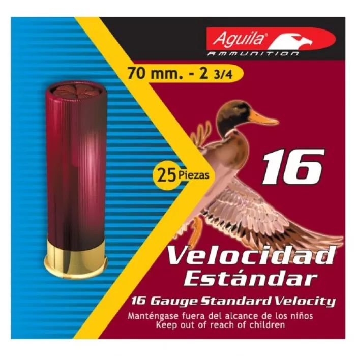 Aguila 16 Gauge 2.75" 7.5 Shot 1 oz Lead Birdshot, 25/Box - 1CHB1617