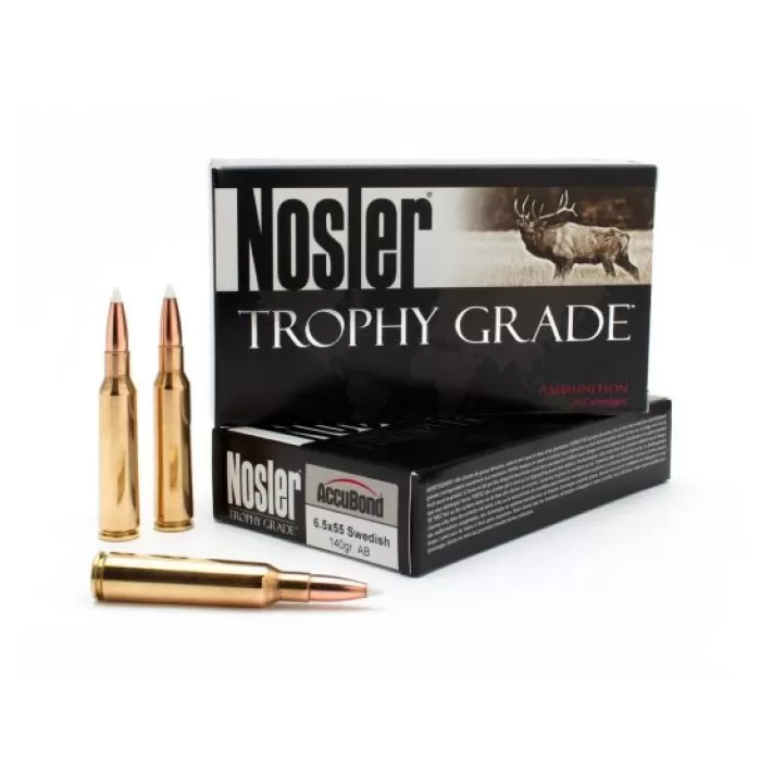 Nosler 60022 Trophy Grade 6.5x55 Swedish 140 gr AccuBond 20 Bx/ 10 Cs Nosler 60022 Trophy Grade 6.5x55 Swedish 140 gr AccuBond 20 Bx/ 10 Cs