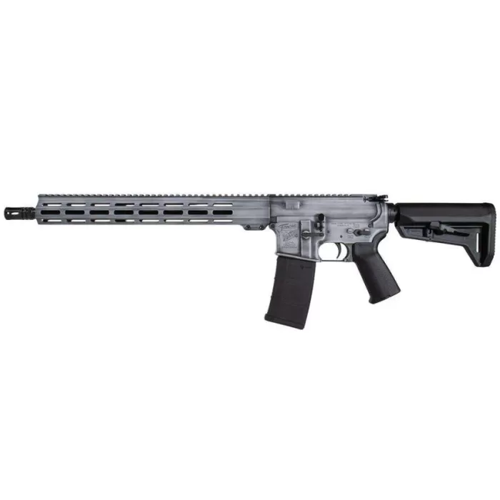 Shark Coast Tactical "Tennessee Battleship Grey Battleworn" Ar-15 Rifle 5.56Mm 30Rd Magazine 16" Barrel 15" Mlok Handguard TNAR Shark Coast Tactical "Tennessee Battleship Grey Battleworn" Ar-15 Rifle 5.56Mm 30Rd Magazine 16" Barrel 15" Mlok Handguard TNAR