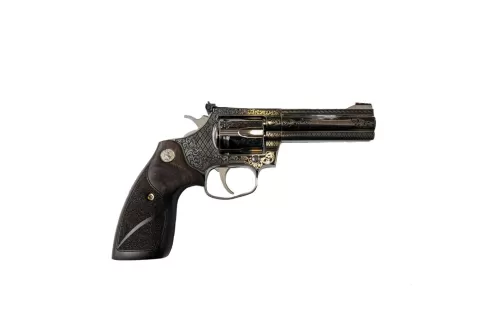 Colt King Cobra Carry "Filigree Frame/Bar" Handgun .357 Rem Mag 6rd Capacity 4.25" Barrel Stainless Finish Wood Grips