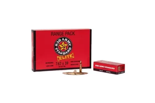 Red Army 7.62x39mm 123 Grain Full Metal Jacket 1080 Rounds - Brass Casing