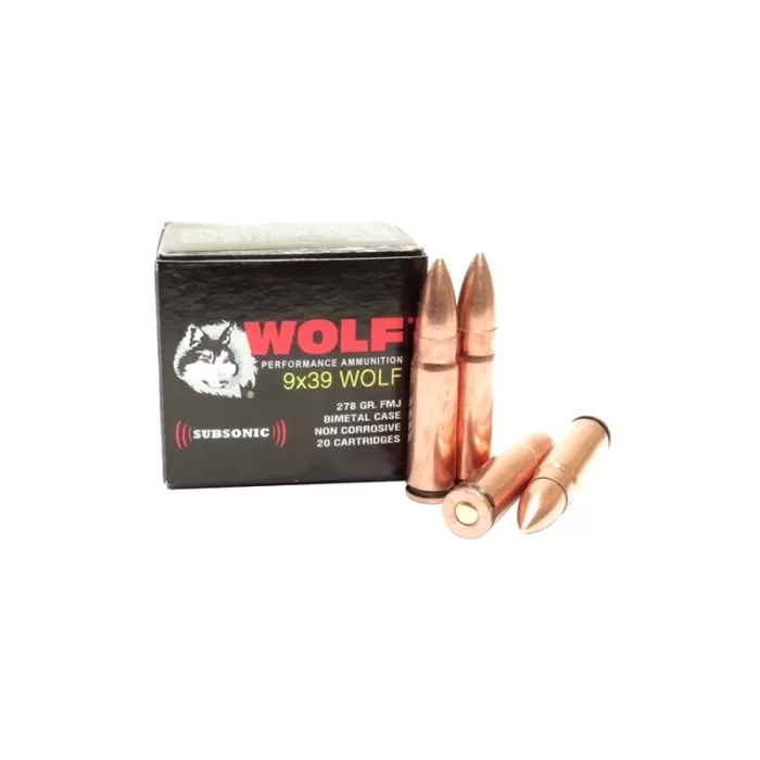 Performance 9x39mm Ammo - 9x39mm 278gr Full Metal Jacket 20/Box Performance 9x39mm Ammo - 9x39mm 278gr Full Metal Jacket 20/Box