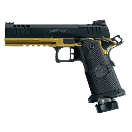 Glfa 1911ds Synergy 9mm 5" 20 - Shot Black Slide Gold Frame