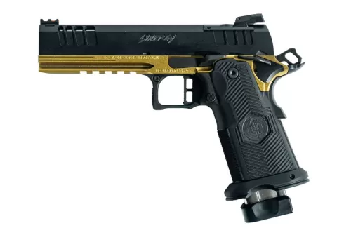 Glfa 1911ds Synergy 9mm 5" 20 - Shot Black Slide Gold Frame