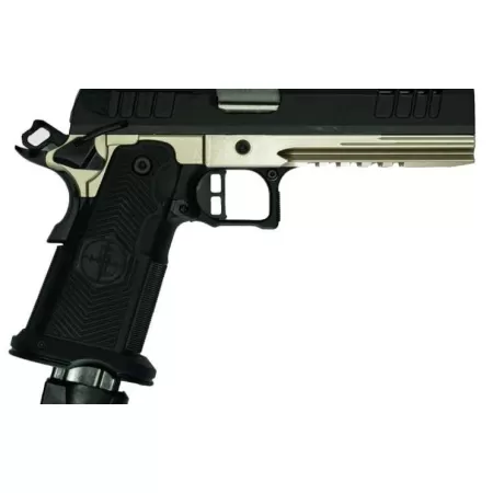 Glfa 1911ds Synergy 9mm 5" 20 Shot Blk Slide Platinum Frame