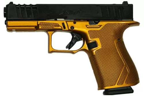 Glfa 19 Striker 9mm 4" 15 Shot Blk Slide Galaxy Copper Frame