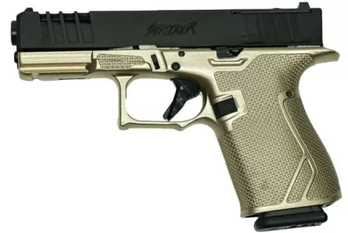 Glfa 19 Striker 9mm 4" 15 Shot Black Slide Platinum Frame