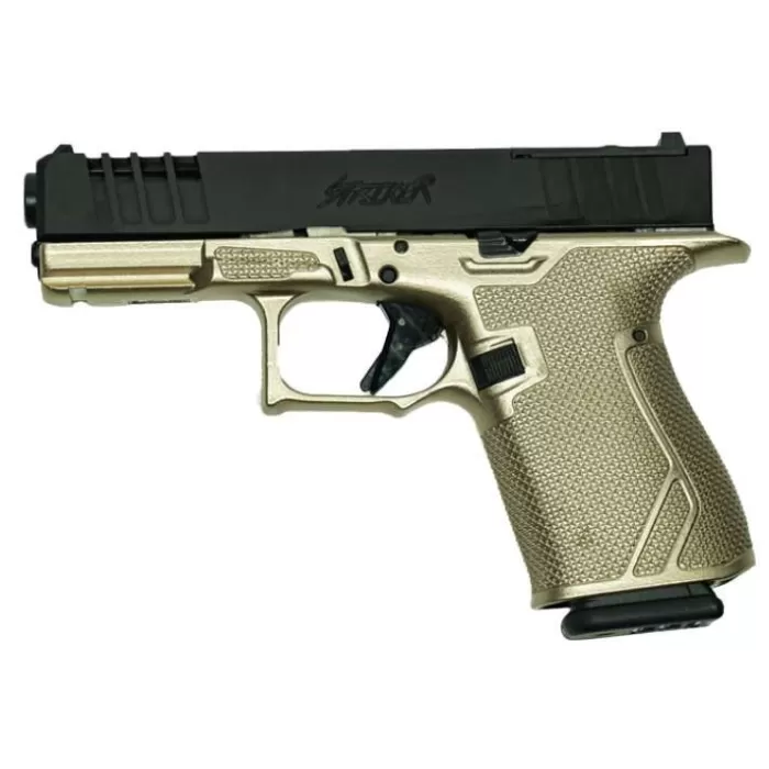 Glfa 19 Striker 9mm 4" 15 Shot Black Slide Platinum Frame Glfa 19 Striker 9mm 4" 15 Shot Black Slide Platinum Frame