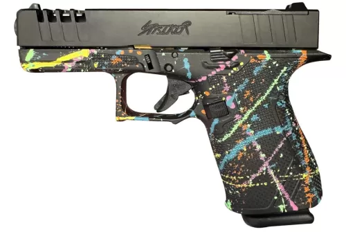 Glfa 19 Striker 9mm 4" 15 Shot Blk Slide Splatter Black Frame