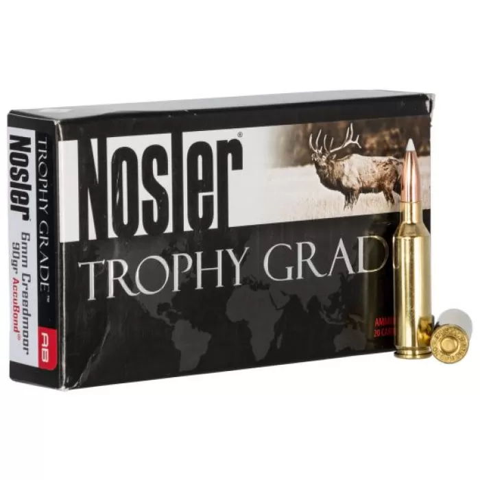 Nosler Trophy Grade Rifle Ammunition 6Mm Creedmoor 90Gr AB 3200 Fps 60142 Nosler Trophy Grade Rifle Ammunition 6Mm Creedmoor 90Gr AB 3200 Fps 60142