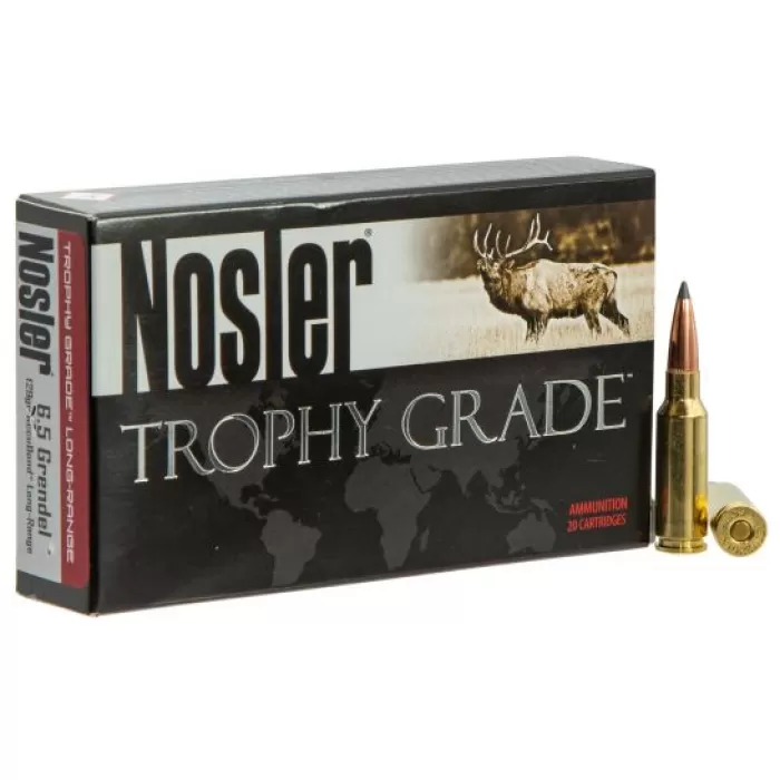 Nosler Trophy Grade 6.5 Grendel 129 grain AccuBond-Long Range Rifle Ammo, 20/Box - 60146 Nosler Trophy Grade 6.5 Grendel 129 grain AccuBond-Long Range Rifle Ammo, 20/Box - 60146