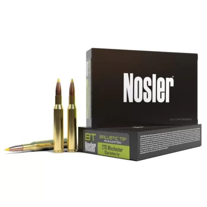 Nosler 270 Win 130 grain Ballistic Tip Hunting Rifle Ammo, 20/Box - 40062 Nosler 270 Win 130 grain Ballistic Tip Hunting Rifle Ammo, 20/Box - 40062