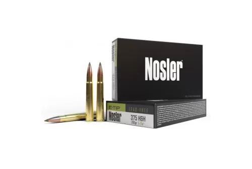 Nosler 40395 E-Tip Lead Free 375 Holland & Holland Magnum 260 Grain 20 Rounds