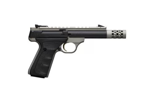 Browning Buck Mark Field Target Micro Suppressor Ready 22 LR 10 Round Pistol, Anodized Gray - 051550490