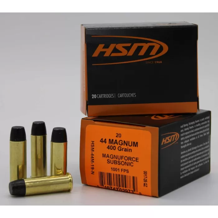 HSM SUBSONIC 44MAG HITEK 400GR HCFN 20/20