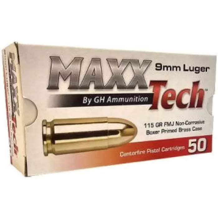 TulAmmo MaxxTech Steel Case Handgun Ammunition 9mm Luger 115 GR FMJ 50/ct PTG9MMB TulAmmo MaxxTech Steel Case Handgun Ammunition 9mm Luger 115 GR FMJ 50/ct PTG9MMB