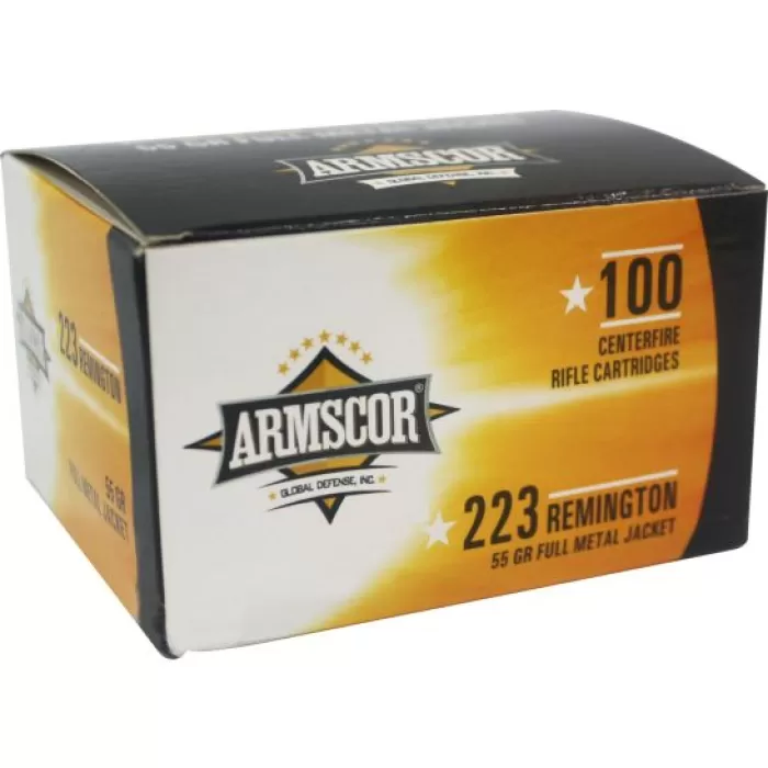 Armscor 55 gr Full Metal Jacket .223 Rem Ammo, 100/box - 50447 Armscor 55 gr Full Metal Jacket .223 Rem Ammo, 100/box - 50447