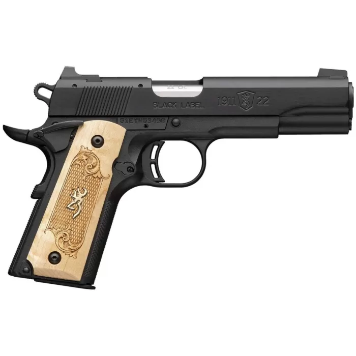 BROWNING 1911-22 Black Label Medallion Maple Full Size .22LR 4.25in 10rd Semi-Automatic Pistol (51067490) BROWNING 1911-22 Black Label Medallion Maple Full Size .22LR 4.25in 10rd Semi-Automatic Pistol (51067490)