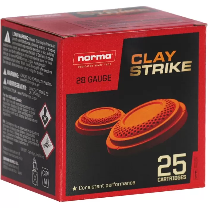 Norma ClayStrike 28ga 3/4oz 2.75 inch Shotgun Ammo, #7.5, 25 Rounds, 1198043430