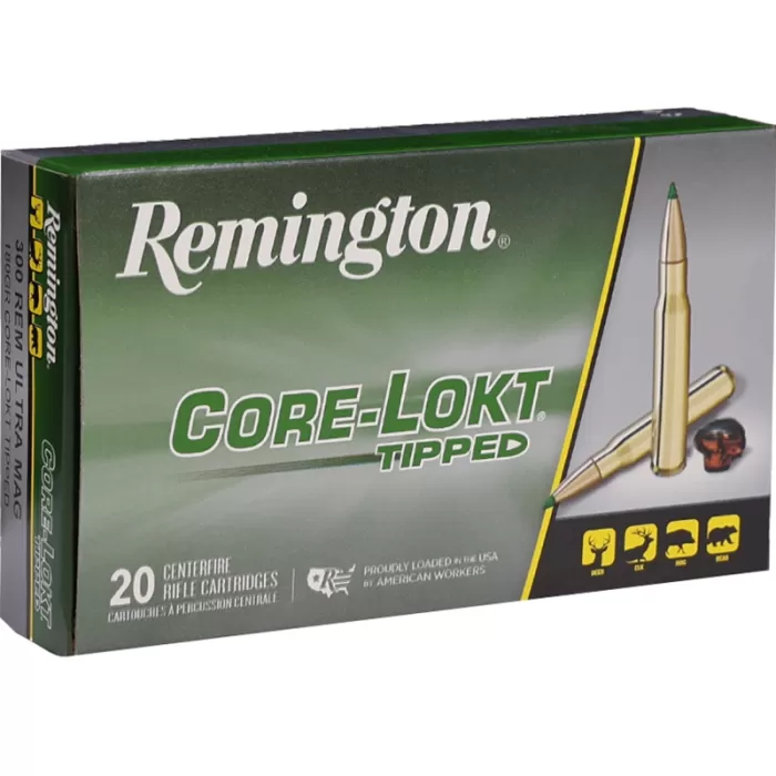 Remington Core-Lokt Lever Gun Rifle Ammo 300 Rem. 180 gr. Core-Lokt Tipped 20 rd.