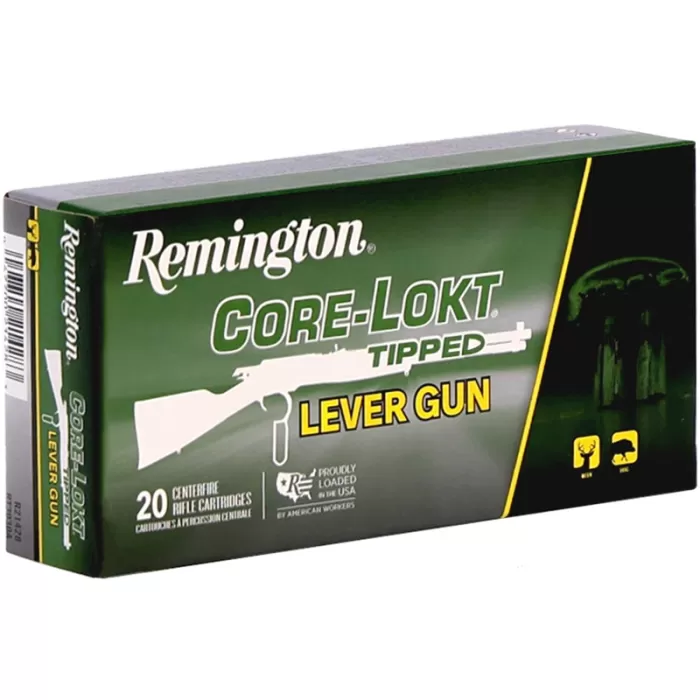 Remington Core-Lokt Tipped Rifle Ammunition 30-30 Win 150gr PT 3150 fps 2390 fps 20/ct Remington Core-Lokt Tipped Rifle Ammunition 30-30 Win 150gr PT 3150 fps 2390 fps 20/ct
