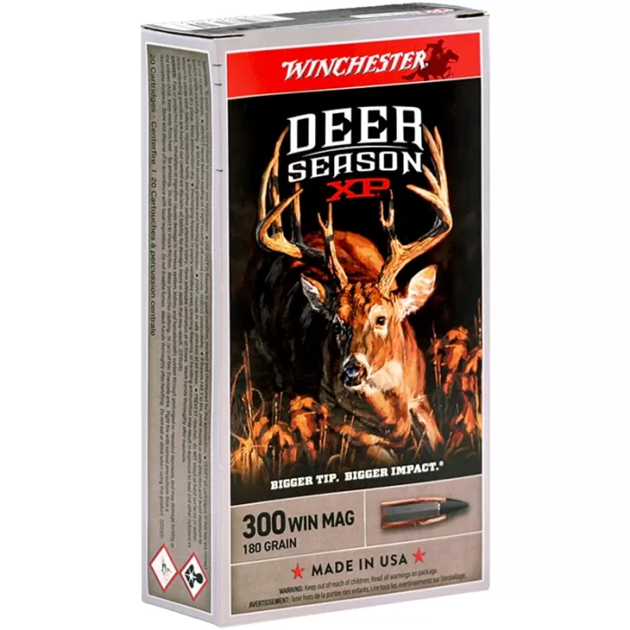 WINCHESTER AMMO Deer Season XP 300 Win Mag 180gr 20rd Box Rifle Ammo (X300DS2)