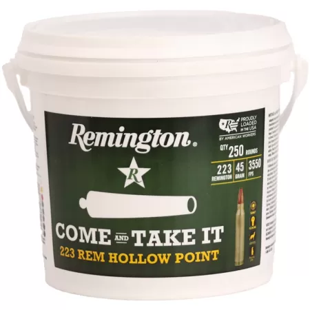 Remington COME and TAKE IT 223 Remington Ammo 45 Grain Jacketed Hollow Point Bucket - R23741