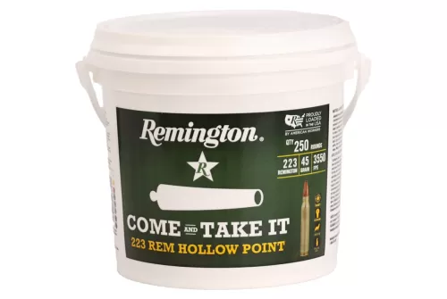 Remington COME and TAKE IT 223 Remington Ammo 45 Grain Jacketed Hollow Point Bucket - R23741