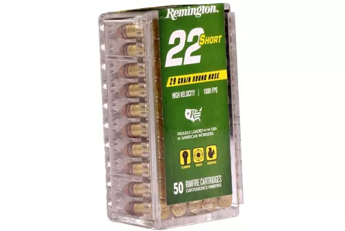 Remington 22 Short Rimfire Ammunition .22 Short 29gr CPRN 1080 fps 50/ct