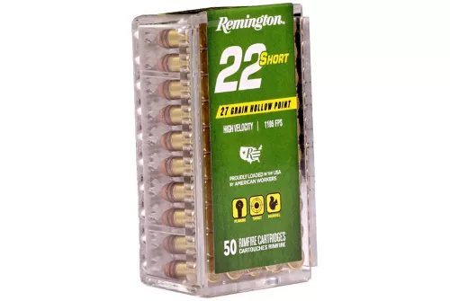 Remington 22 Short Rimfire Ammunition .22 Short 27gr CPRN 1105 fps 50/ct