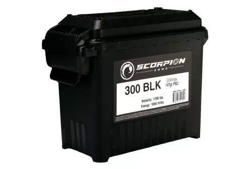 Scorpion 300 Blackout Ammo 147 Grain Full Metal Jacket Value Pack - 300B147FMJ-S200