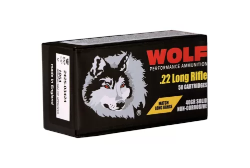 Wolf Match Long Range 22LR Ammo 40 Grain Lead Round Nose - WOLFMLR