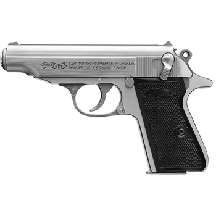 Walther PP Stainless Pistol 32 ACP 3.9 in. Stainless 8 rd. Walther PP Stainless Pistol 32 ACP 3.9 in. Stainless 8 rd.