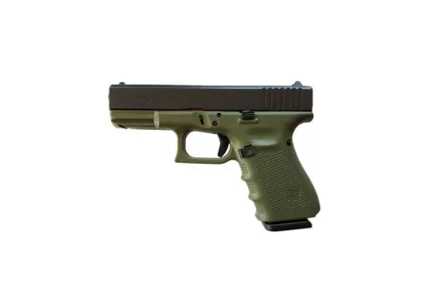 GLOCK 19 Gen 4 Battlefield Green 9mm 4in Barrel 3x 15rd Magazines Pistol (PG1950203BFG)