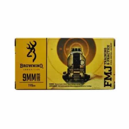 Browning 9mm 115gr FMJ Training & Target Brass 500 Count