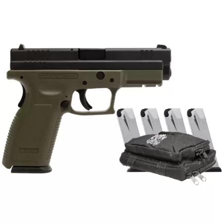 Springfield XD 9mm OD Green Frame Gear Up Package with Five Magazines