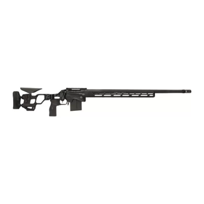 Cadex Inc CDXSSPRO6526CP20I2B1N CDX-SS Seven S.T.A.R.S. Pro 6.5 Creedmoor 10+1 26" Black DLC Fluted Threaded Barrel, Black Cerakote Receiver, ARCA Rail,  M-LOK Handguard, Black Adjustable Folding Butt