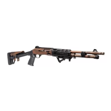 Panzer Arms PAM4NCSBRBTMFSS M4 Pro AI 12 Gauge Semi-Auto 3" 5+1 18.50" Distressed Copper Ported Barrel, Distressed Copper w/Bronze Titanium Accents Aluminum Receiver w/Picatinny Rail, Skeleton Stock