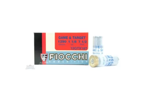 Fiocchi 12ga 2.75" 1-1/8oz G#7.5 Game Load Shotshell Ammuntion 25rds - 12GTX187
