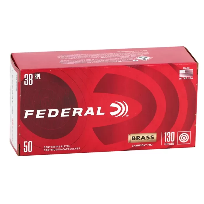 Federal Champion 38 Special, 130gr, Full Metal Jacket, 50rd Box Federal Champion 38 Special, 130gr, Full Metal Jacket, 50rd Box