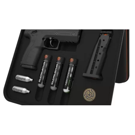 Byrna Technologies HD Kinetic Kit *CA, NY Compliant CO2 68 Cal 5rd Black Frame Black Rubber Overmolded Grip