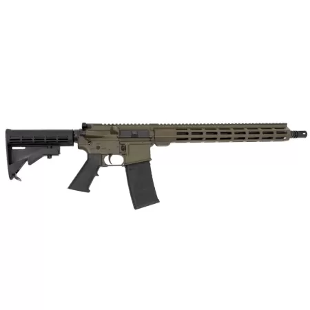 Andro Corp Industries 55616BBODG ACI-15 Bravo 5.56 NATO 30+1 16" Black Nitride Threaded Barrel, OD Green Aluminum Receiver w/Picatinny Rail, M-LOK Handguard, M4 Black Polymer Stock, Black A2 Grip