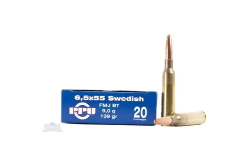 Ppu 6.5X55 Swedish Fmj 139 Grain Weight 20/Box PP6.1