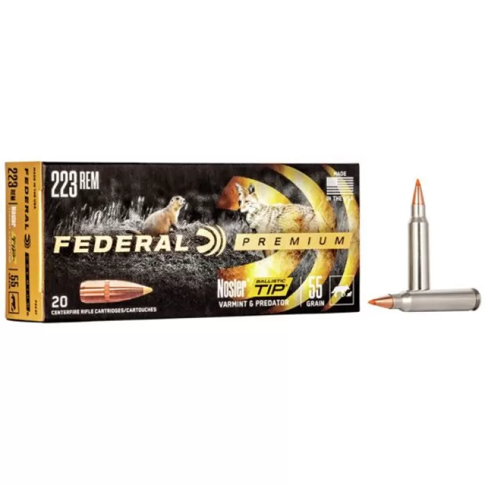 Federal Premium V-Shok .223 Rem 55GR Balistic Tip 20Rds Federal Premium V-Shok .223 Rem 55GR Balistic Tip 20Rds