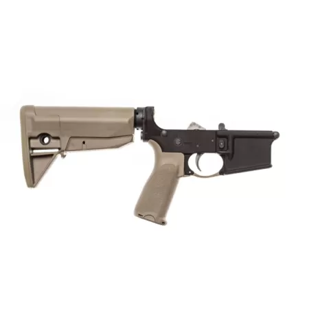 Bravo Company Lower Receiver, Multi-Cal, Flat Dark Earth Stock & Pistol Grip