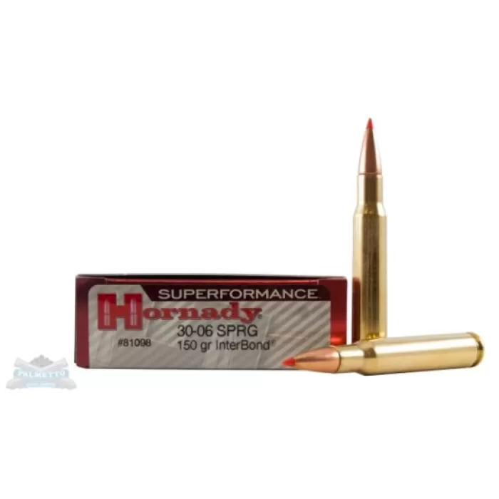 Hornady 81098 Superformance 30-06 Springfield 150 GR Interbond 20 Bx/ 10 CS 090255810981 Hornady 81098 Superformance 30-06 Springfield 150 GR Interbond 20 Bx/ 10 CS 090255810981