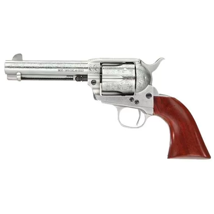 Taylors and Co Uberti 1873 Cattleman Engraved Stainless .357 Mag 5.5 Taylors and Co Uberti 1873 Cattleman Engraved Stainless .357 Mag 5.5