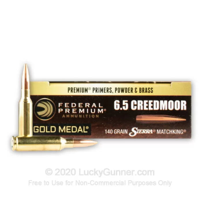 6.5 Creedmoor - 140 Grain HPBT Sierra Match King - Federal Gold Medal - 200 Rounds