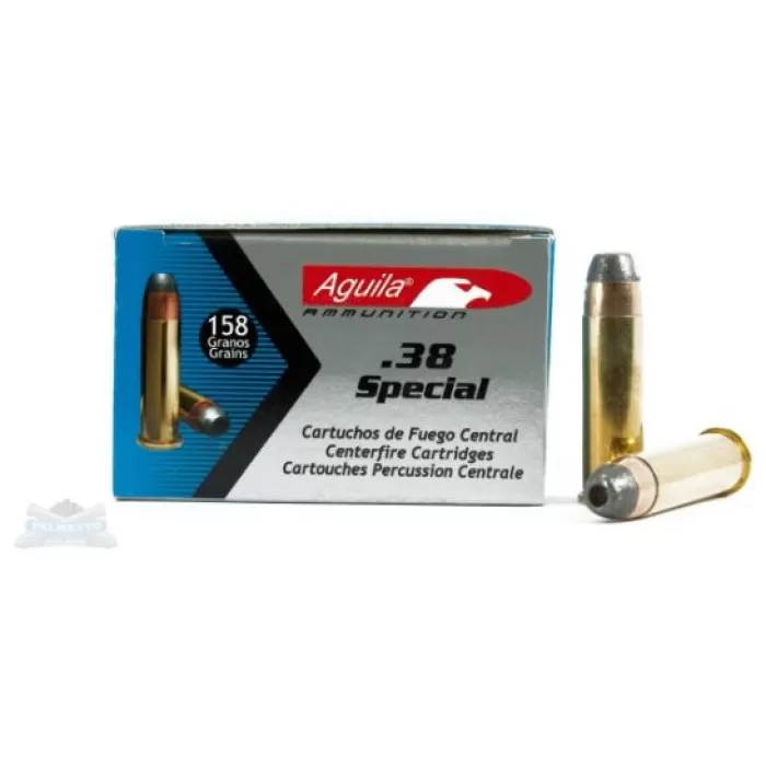 Aguila 38 Spl 158gr SJHP 50rds- - -AU1E382520 Aguila 38 Spl 158gr SJHP 50rds- - -AU1E382520
