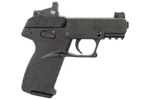 Kel-Tec  P17 w/Crimson Trace Red Dot Compact 22 LR 16+1 3.80" Black Steel Threaded Barrel, OD Green Serrated Slide [MPN: P17BBLKRDGRNS]